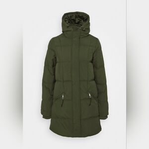 Body By Cotton On Mother Puffer Mid Length Coat Size Small Olive Green